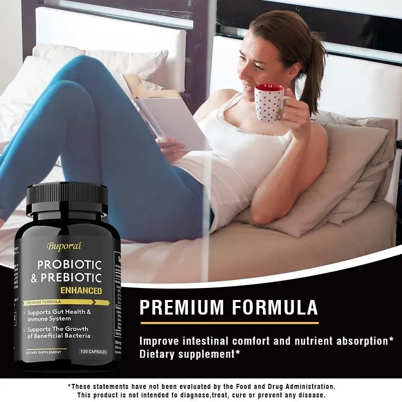 Pslalae Probiotics & Prebiotics Capsules – Daily Gut Support Probiotic Supplement Qst