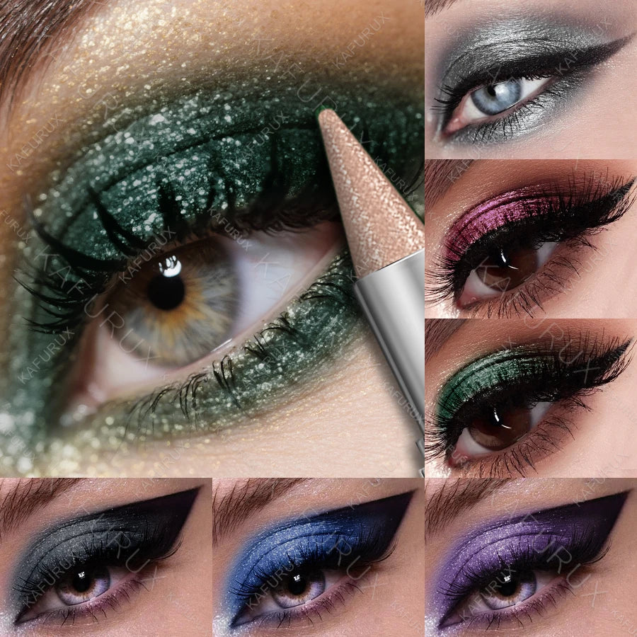 Metallic Waterproof Eyeshadow Stick – Glitter Liner Pen Eyeshadow Liner Stick Qme