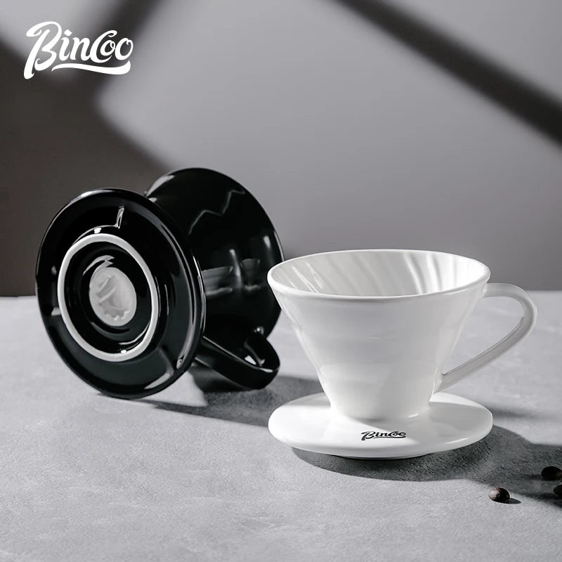 Ceramic Pour Over Coffee Dripper & Glass Server Set Pour Over Coffee Set Qst