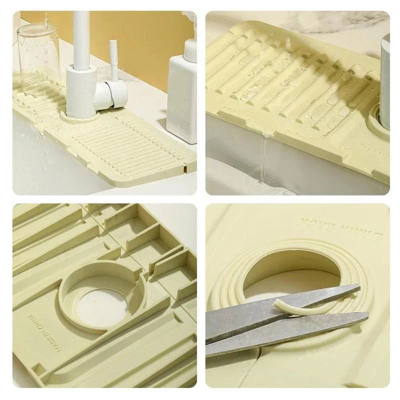 Foldable Silicone Sink Drain Mat – Anti-Splash Kitchen Guard Silicone Sink Mat Qme