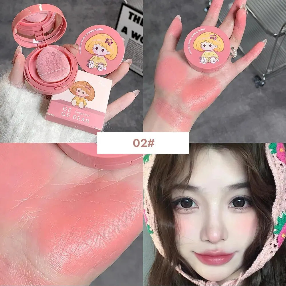 Cushion Blush Powder Puff – Blendable Long-Lasting Blusher | Qme Cushion Blush Qme GX2021-2