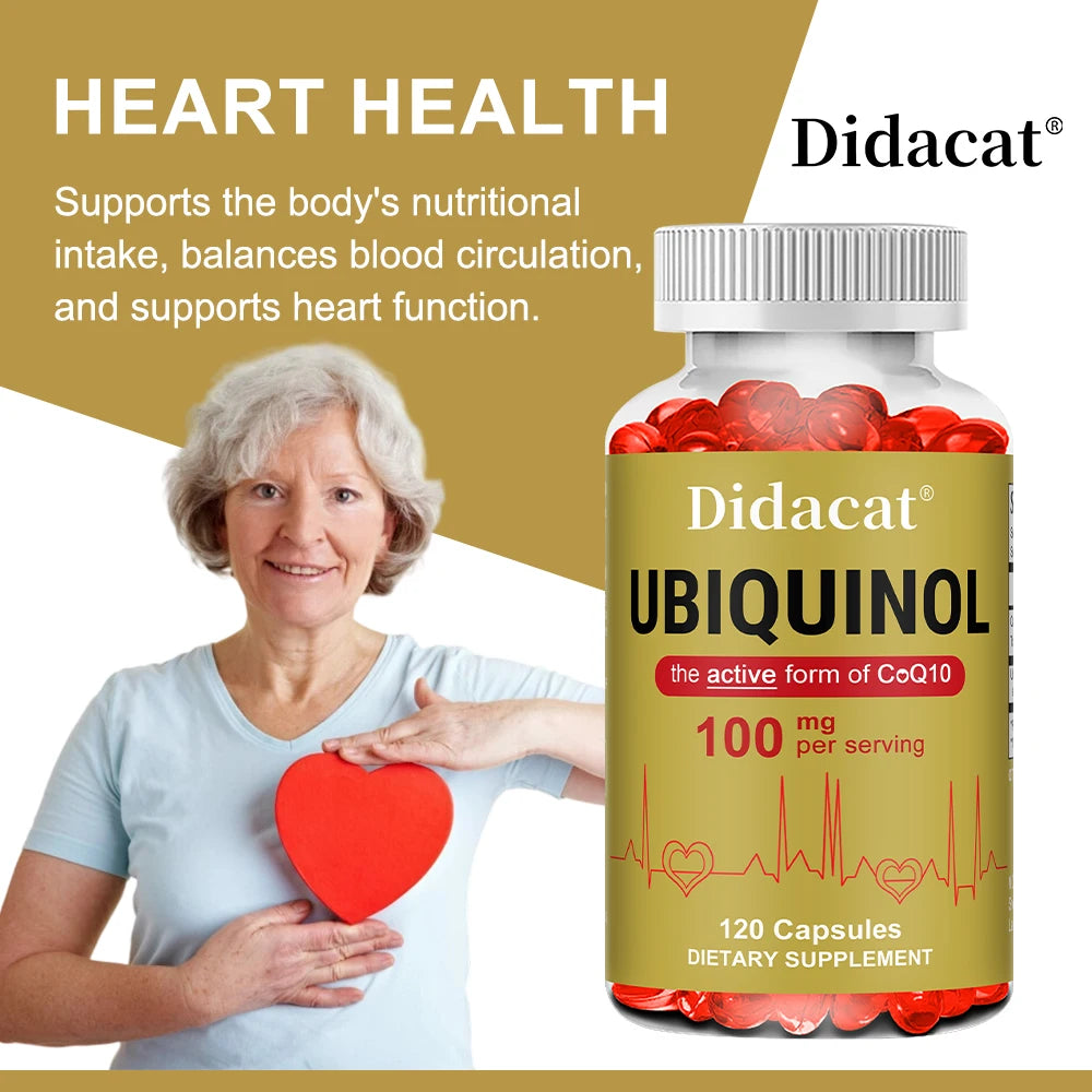 Ubiquinol CoQ10 Capsules – Antioxidant & Heart Health Support CoQ10 Supplement Qst