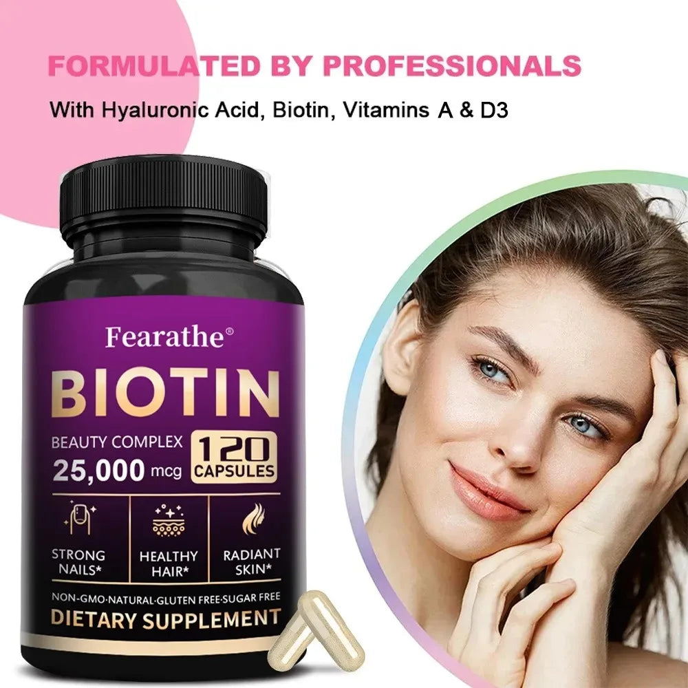 Marine Collagen Capsules – Biotin, Hyaluronic Acid & MSM Collagen Supplement Qst