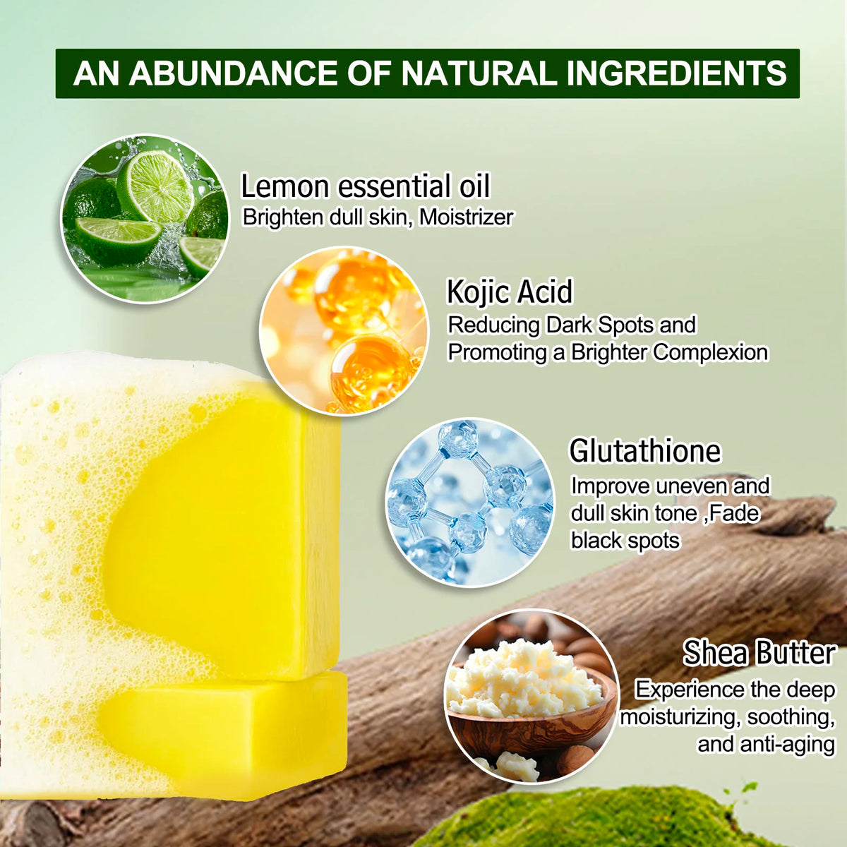 WK'JALY Lemon Brightening Soap – Face & Body Bar 100g Brightening Bar Soap Qst