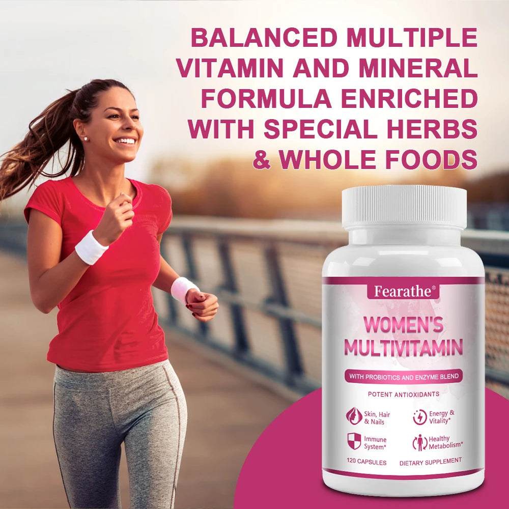 Women's Daily Multivitamin & Multimineral Supplement | Fearathe Women's Multivitamin Qst
