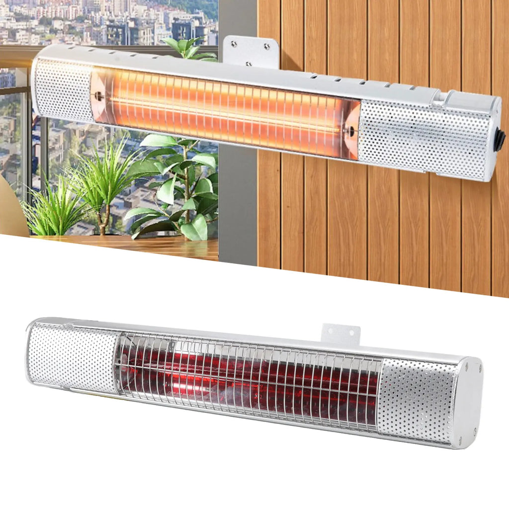 1500W Infrared Wall-Mounted Outdoor Patio Heater | Waterproof Infrared Patio Heater Qst AU plug