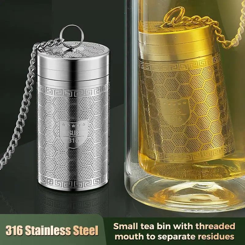 316 Stainless Steel Tea Infuser – Ultra Fine Mesh & Chain Tea Infuser Qme