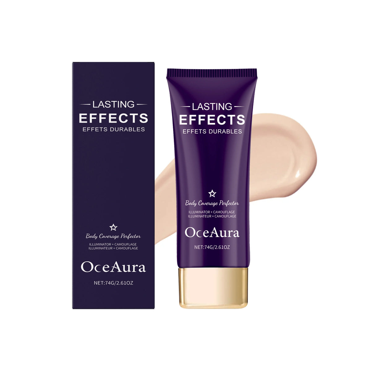 OceAura Lightweight Concealer Brightening Foundation Cream 74g Concealer Foundation Qst Ivory White Boxed