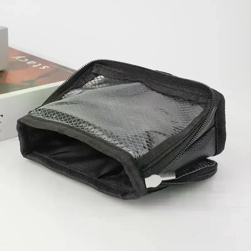 Net Zipper Foldable Stand-Up Makeup Bag & Cosmetic Organizer Cosmetic Organizer Bag Qme