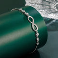 Custom 925 Sterling Silver Crystal Bracelet | Women's Y2K Charm Crystal Charm Bracelet Qme 20CM 8 inches