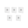 Adhesive Wall Hooks No-Drill Stainless Steel – 5 Pack Adhesive Wall Hooks Qme 5Pcs