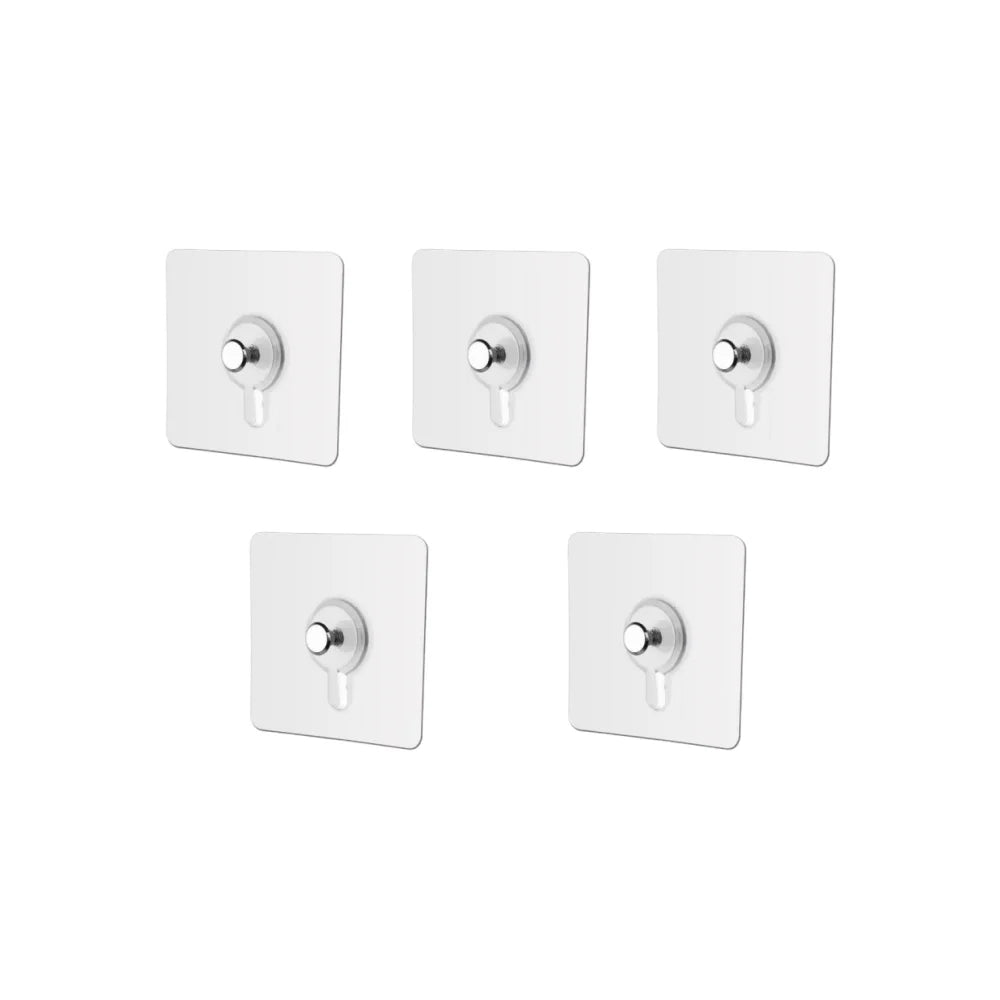 Adhesive Wall Hooks No-Drill Stainless Steel – 5 Pack Adhesive Wall Hooks Qme 5Pcs