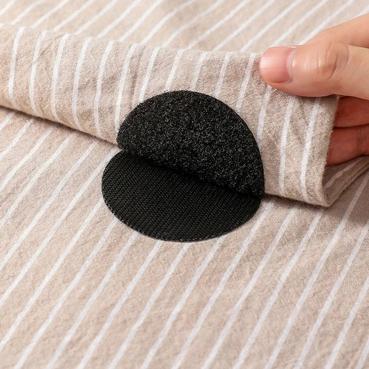 Black Round Self-Adhesive Fastening Point Stickers – 5 Sheets Adhesive Fastening Stickers Qme