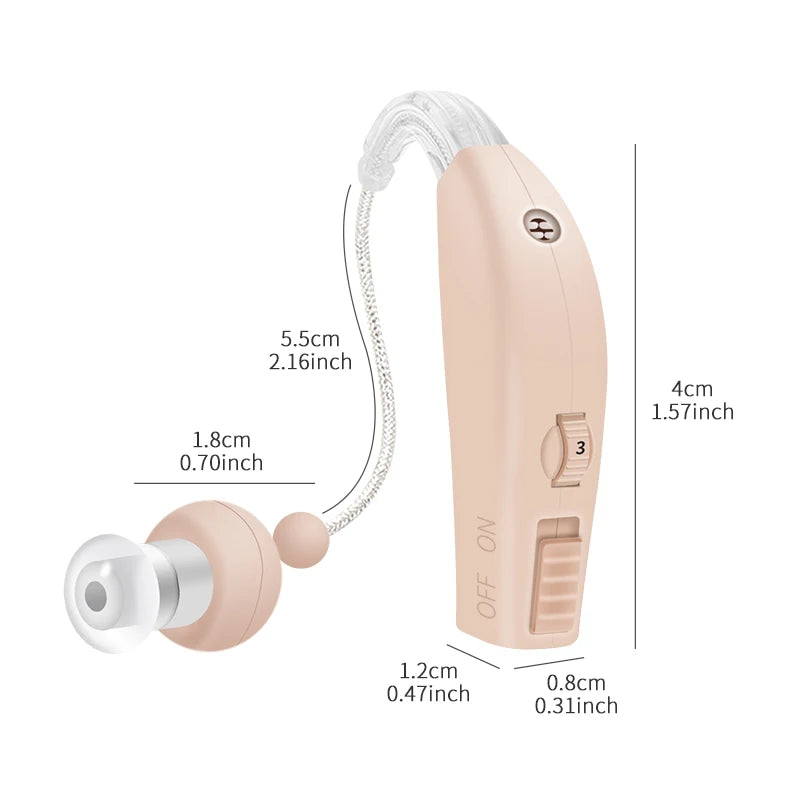XceeFit BTE Rechargeable Sound Amplifier – Adjustable Volume Sound Amplifier Qst