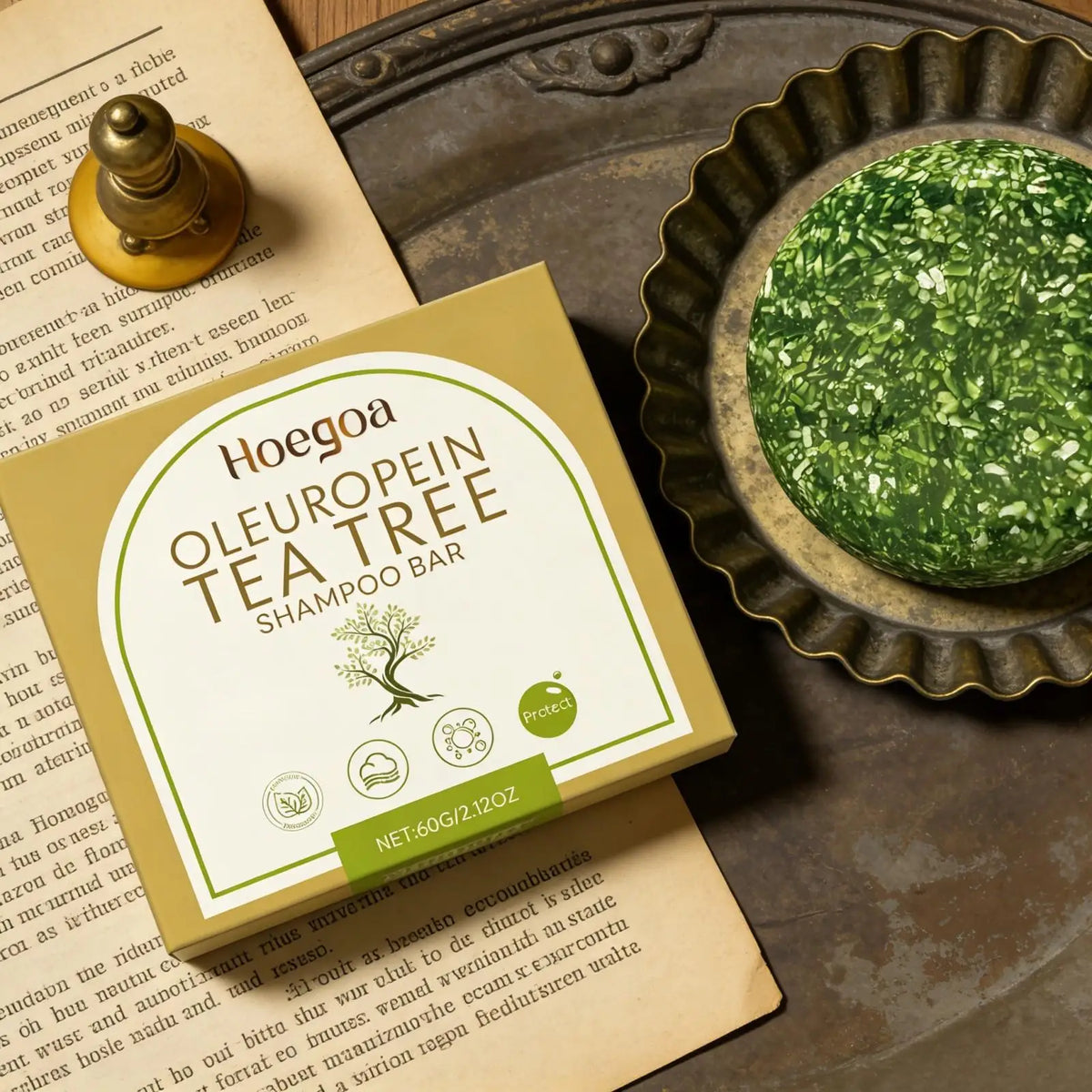 Hoegoa Tea Tree Oil Shampoo Bar – Dandruff & Oil Control Shampoo Bar Qst