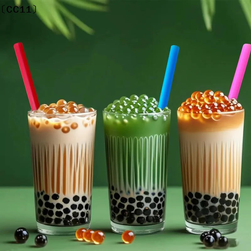 Reusable Wide PP Straws for Milk Tea, Boba & Smoothies Reusable Wide Straws Qme
