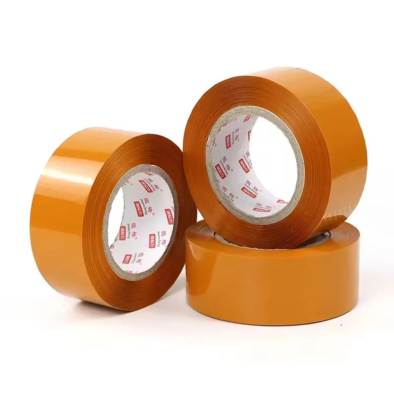 Yellow Low-Noise Carton Sealing Packing Tape – 1, 3 or 5 Rolls Packing Tape Qme