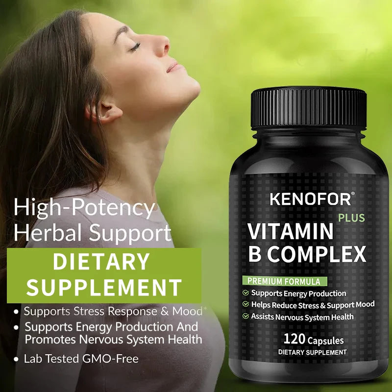 VITALXTRA B Complex Capsules 120ct – Sustained Release Formula Vitamin B Supplement Qst