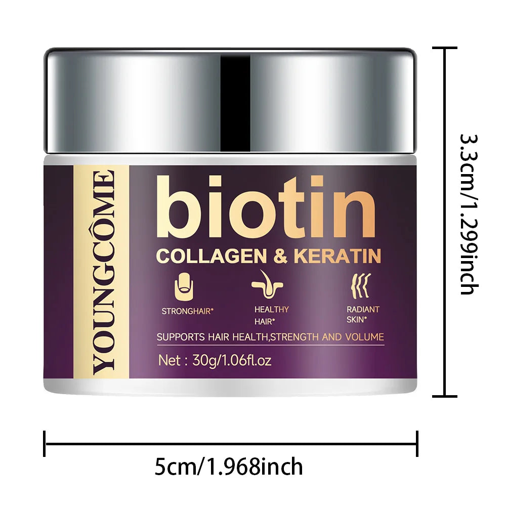 YOUNGCOME Biotin Collagen Keratin Hair Mask | Deep Nourishing Deep Conditioning Hair Mask Qst 30G