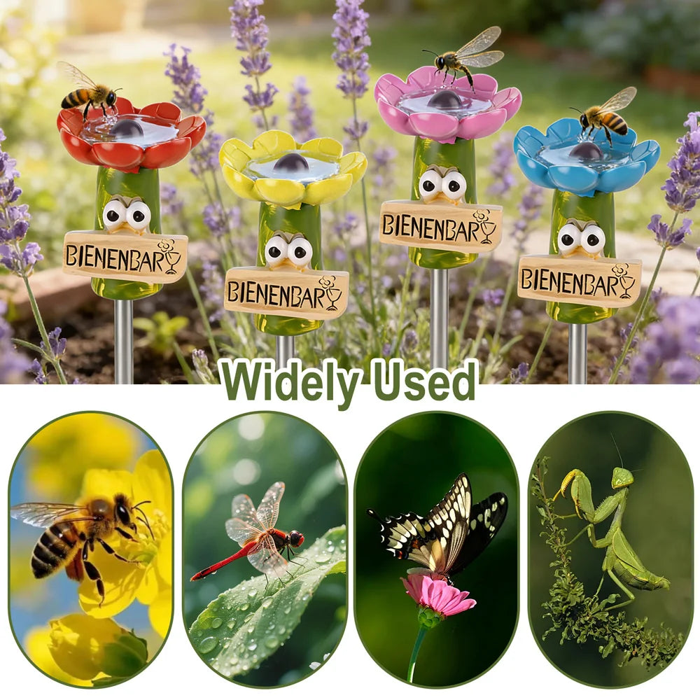 4-Pack Flower Bee & Butterfly Watering Station Garden Feeder Garden Pollinator Feeder Qst
