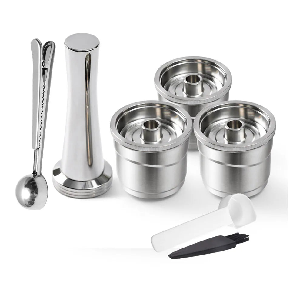 Reusable Stainless Steel Capsules for Illy X7 Y3 Y5 Espresso Reusable Coffee Capsule Qst 3pcs 1t1s
