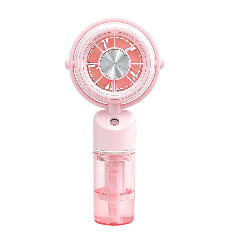 Portable Misting Handheld Fan – USB Rechargeable, 3-Speed Misting Handheld Fan Qst pink