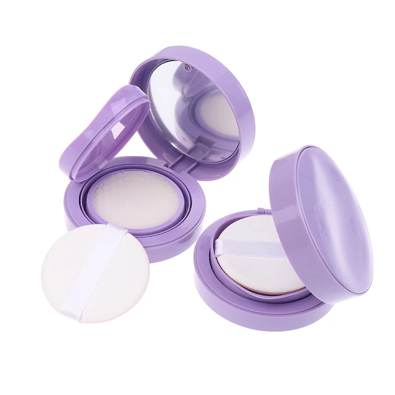 Air Cushion Foundation Case with Mirror & Puff | DIY Compact Makeup Compact Case Qst