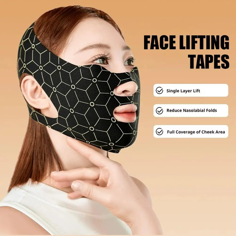Face Lifting Chin Strap – Adjustable V-Line Toning Mask Face Contouring Strap Qme