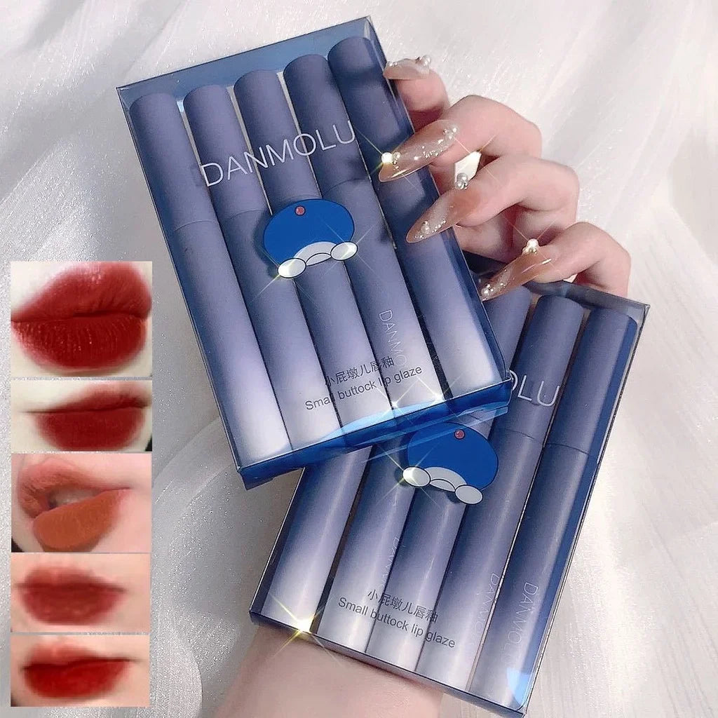 Matte Lipstick Set 5 Colors – Waterproof & Non-Stick | Qme Matte Lipstick Set Qme