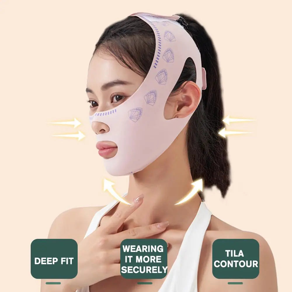 V Line Chin Up Sculpting Sleep Mask – Jawline Contouring Face Sculpting Mask Qme