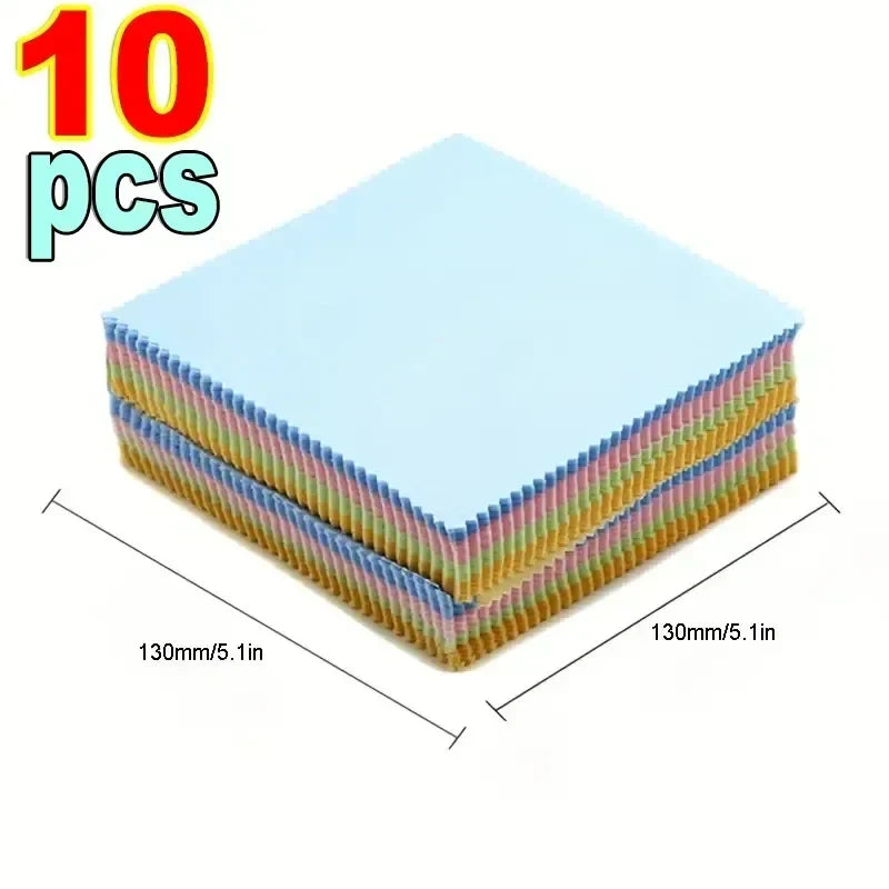 Microfiber Chamois Cleaning Cloth for Glasses & Screens Microfiber Cleaning Cloth Qme 10pcs