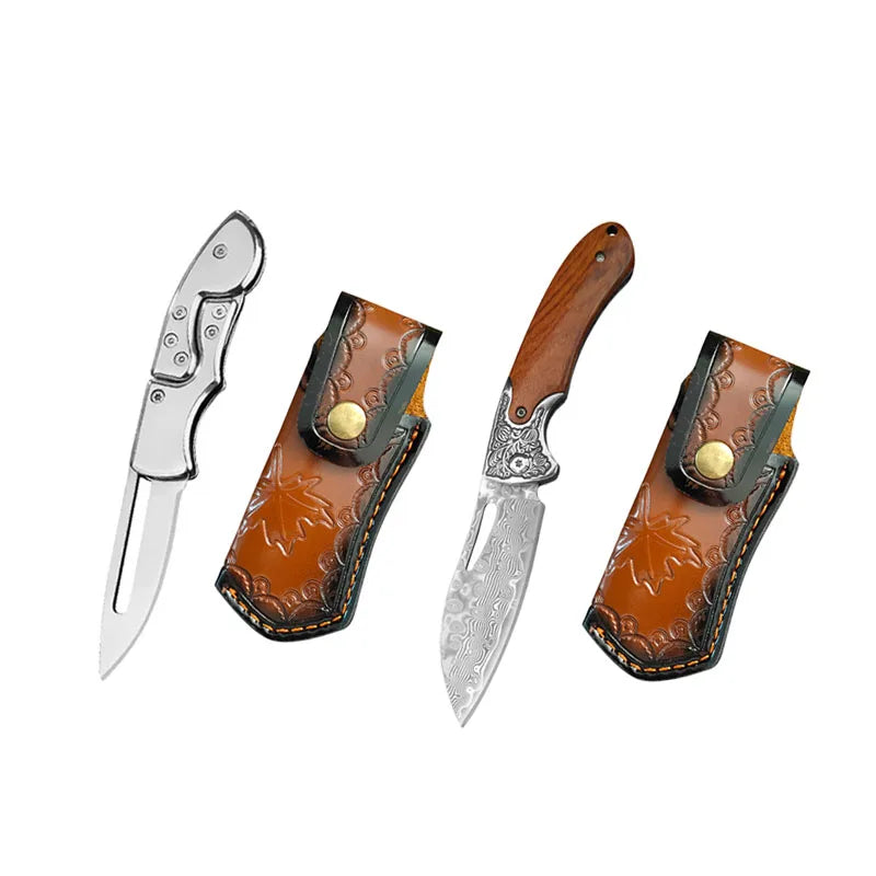 VG10 Damascus Steel Folding Knife – Wood Handle EDC Pocket Knife Damascus Folding Knife Qst Folding Knife BDT