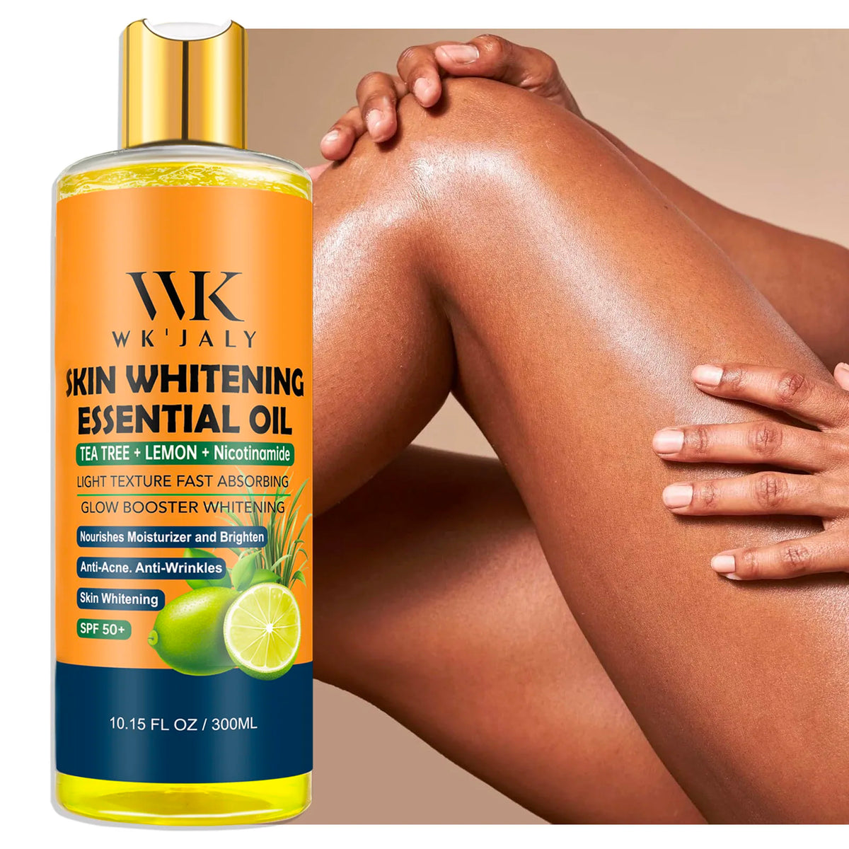 WK'JALY Niacinamide Brightening Body Oil – Tea Tree & Lemon Brightening Body Oil Qst
