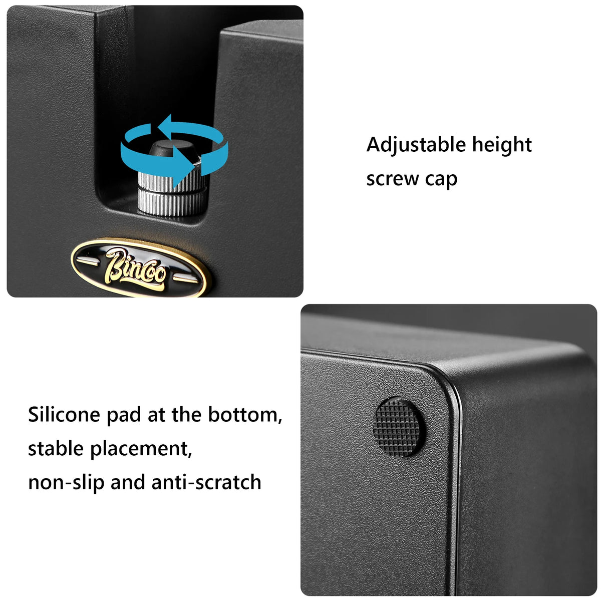 Bincoo Espresso Tamping Station Set – Knock Box & Powder Base Espresso Tamping Set Qst