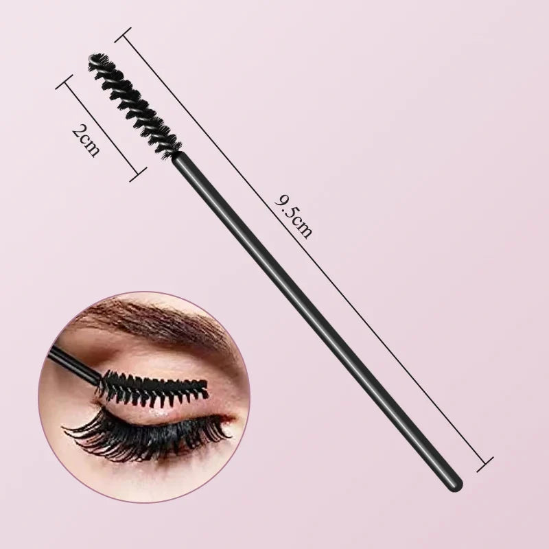 NATUHANA 50 Disposable Mascara Wands & Eyelash Spoolies Disposable Spoolie Brushes Qme