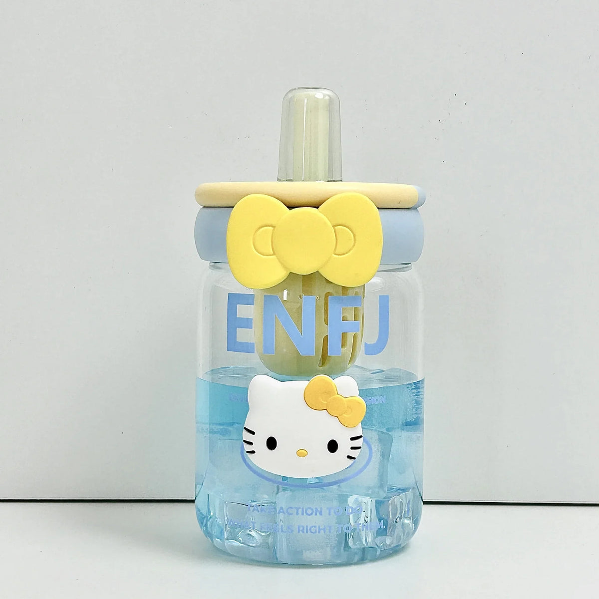 Hello Kitty Glass Cup with Straw & Tea Separator | Cute Office Cup Glass Tea Cup Qme 2 650ml