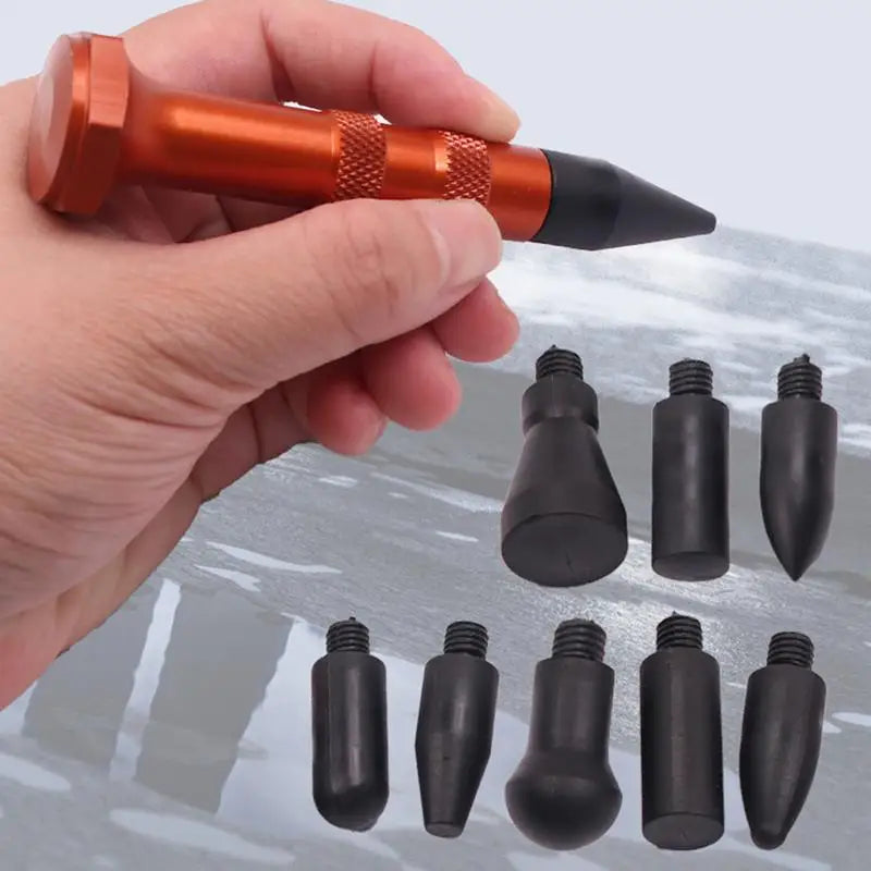 Car Dent Repair Pen – DIY Metal Tap Down Kit with 9 Tips Dent Repair Tool Qst
