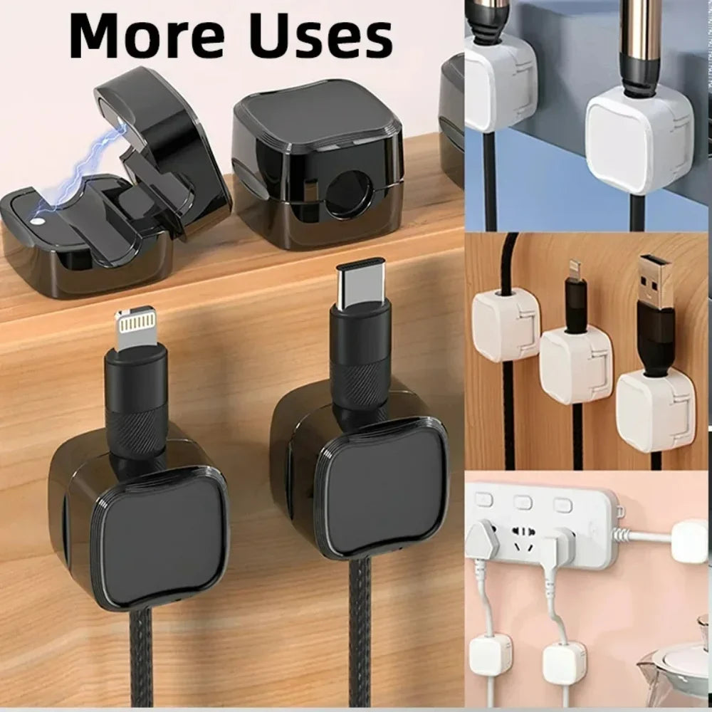 Magnetic Cable Clips Under Desk Cord Holder & Organizer Cable Clips Qme
