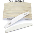 50 Professional Wooden Nail Files 180 240 Grit Buffer Set Nail Files Set Qme Grit180-240 (50pcs)