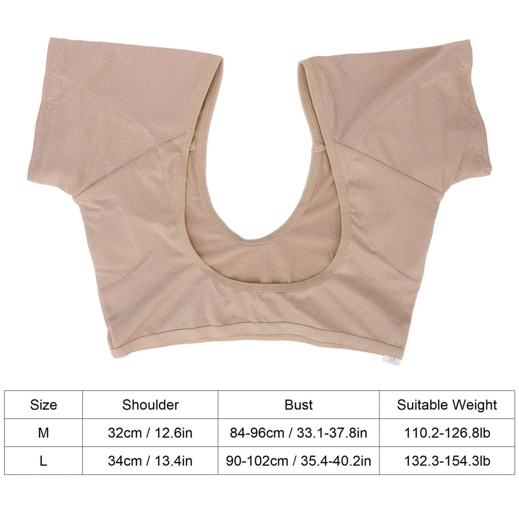 Underarm Sweat Vest – 3-Layer Breathable Mesh, Washable Sweat Guard Vest Qme