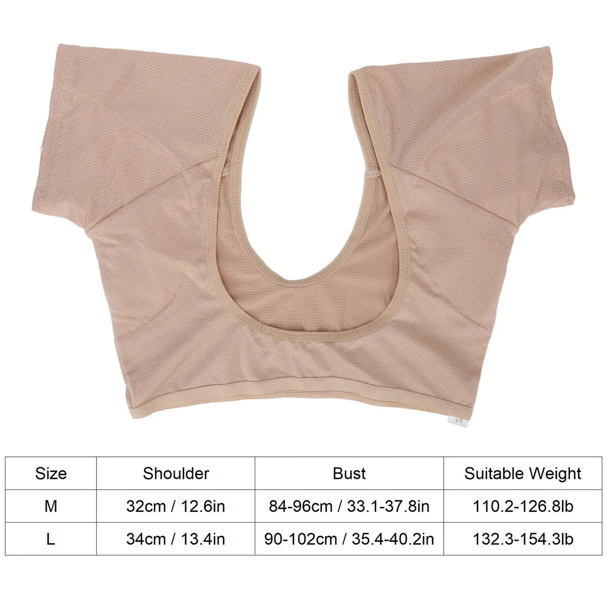 Underarm Sweat Vest – 3-Layer Breathable Mesh, Washable Sweat Guard Vest Qme