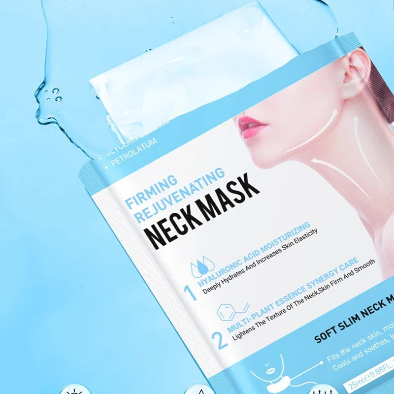 Goat Milk Hyaluronic Acid Neck Mask – Collagen Firming Neck Sheet Mask Qme