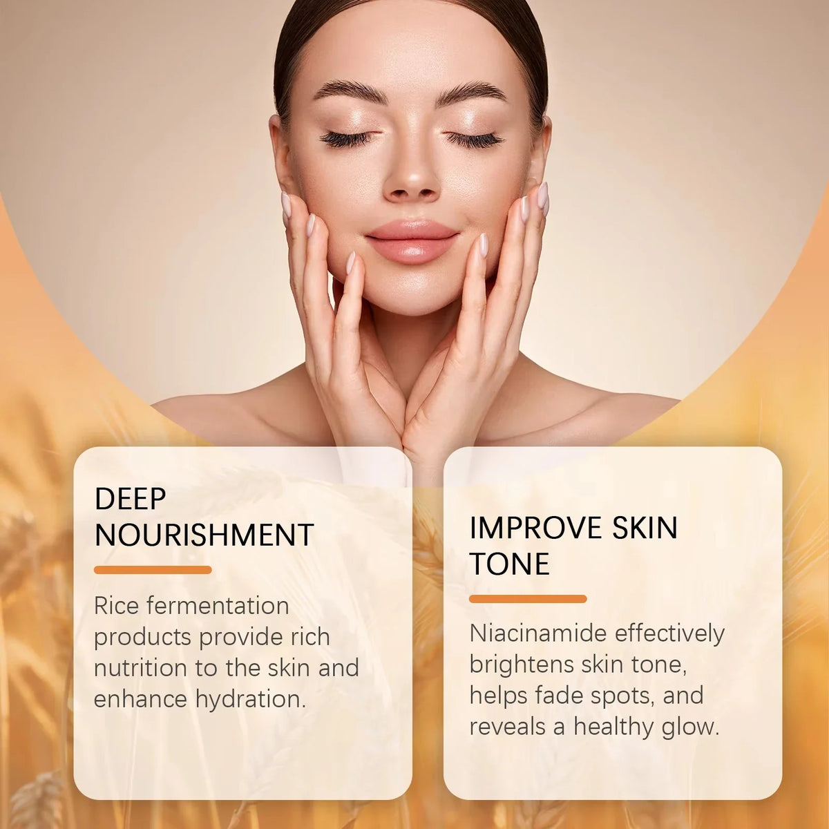 Rice Skincare 5-in-1 Brightening Makeup Remover Toner Set Skincare Gift Set Qme