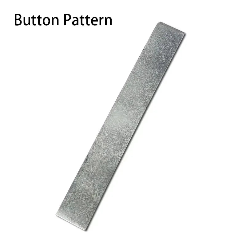 Damascus Steel Knife Billet 200x30x3mm – DIY Blade Making Bar Knife Making Billet Qst Button 200x30x3mm