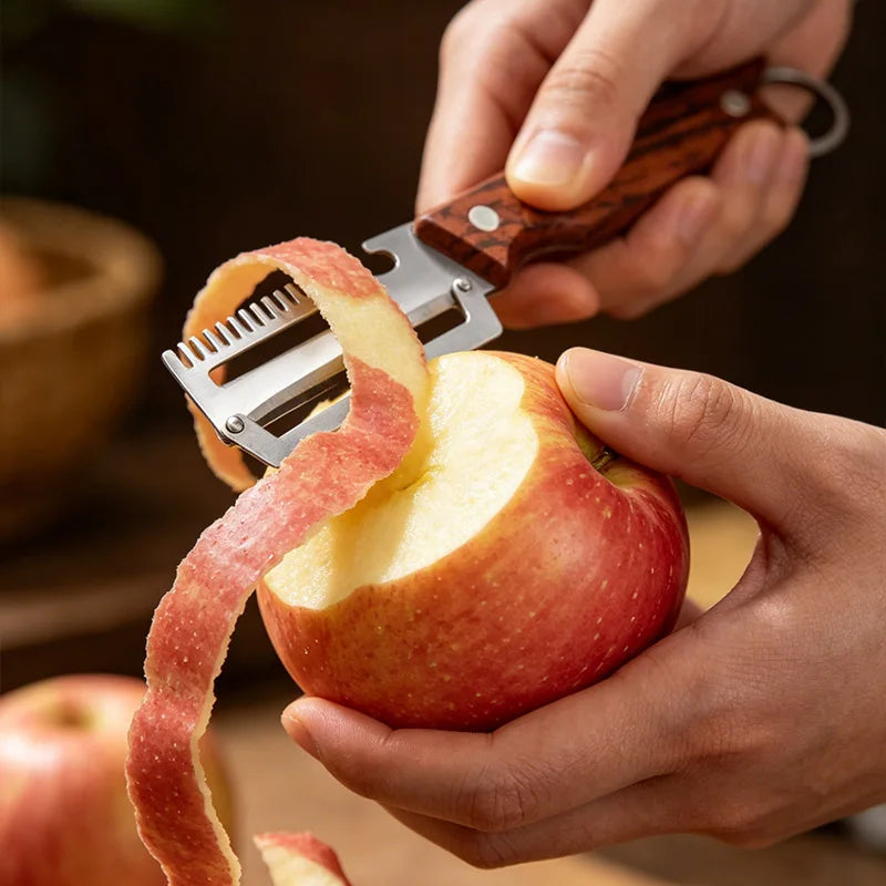 3-in-1 Stainless Steel Vegetable & Fruit Peeler Kitchen Tool Vegetable Peeler Qst