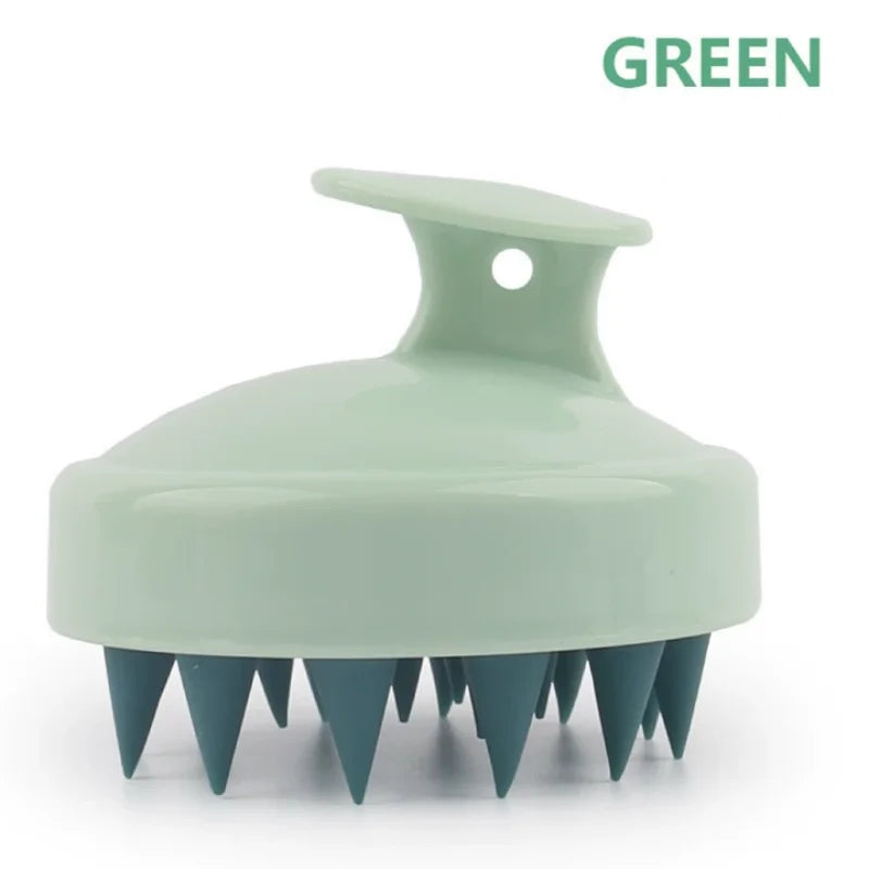 Silicone Scalp Massager Shampoo Brush – Soft Bristles Scalp Massage Brush Qme 1pcs green