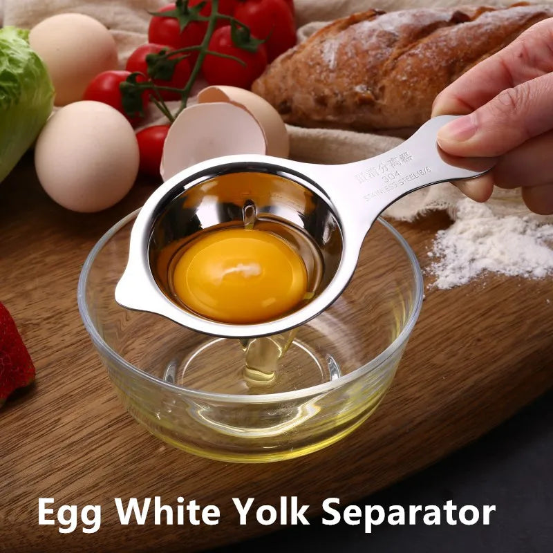 Stainless Steel Egg Yolk Separator – Baking Kitchen Tool Egg Separator Tool Qme