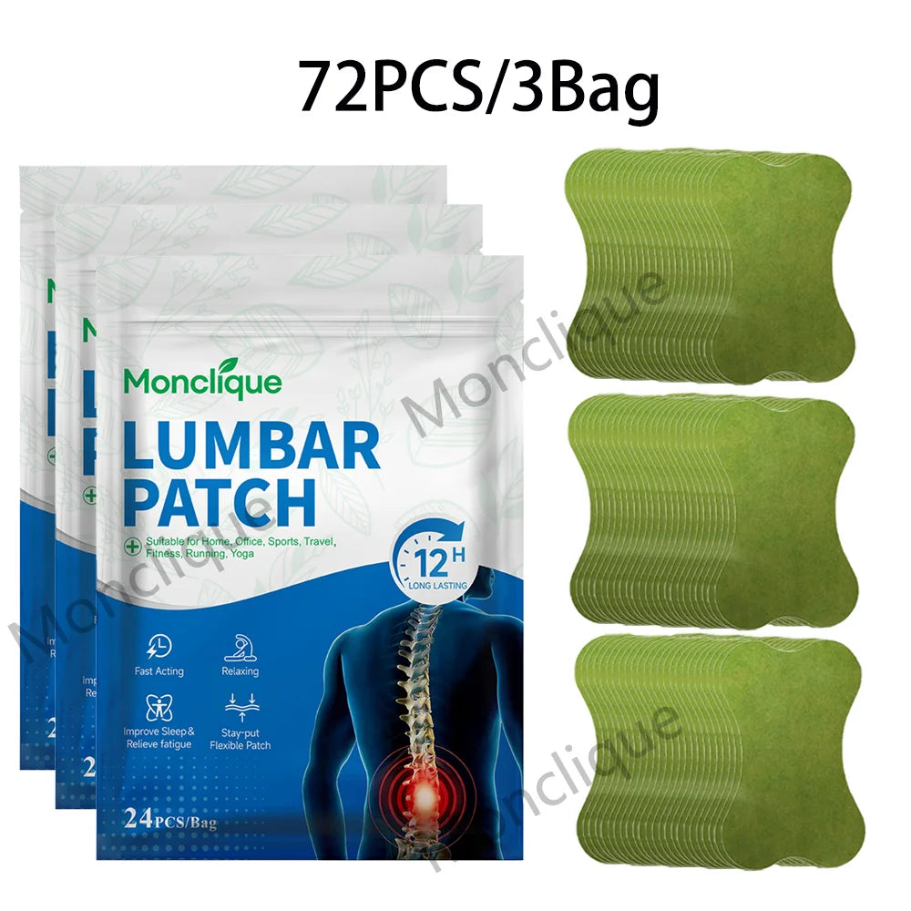 Lumbar Acupuncture Massage Patch – Back Support, 12/72 PCS Massage Patch Qst 72Pcs
