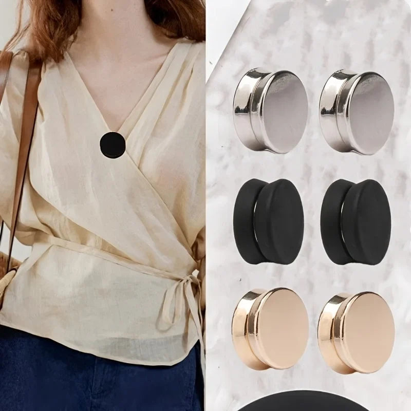 Removable Magnetic Snap Buttons – Flat Seam Fasteners 6 Pcs Magnetic Snap Fasteners Qme