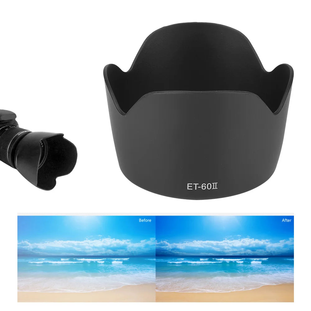 ET-60II Lens Hood for Canon 75-300mm & EF-S 55-250mm IS Camera Lens Hood Qst